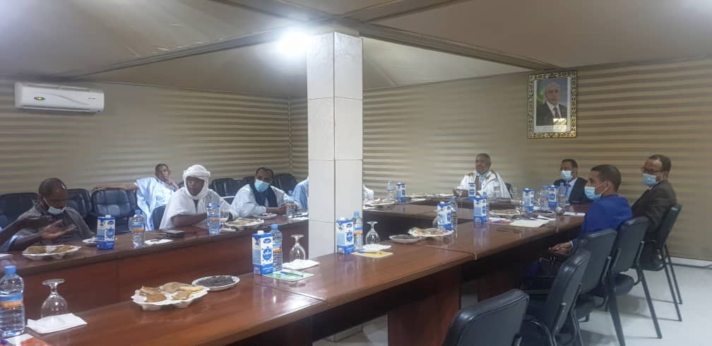 الاجتماع المنعقد في مقر بلدية تيارت بين إدارة شركة "صوملك"، وعمدة نواكشوط